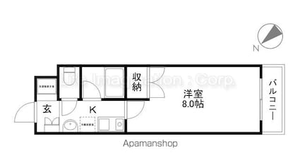 滋賀県大津市稲津２丁目[1K/24.6m2]の間取図