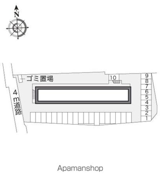 レオパレスＵ＆Ｓ[1K/20.28m2]の配置図