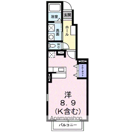 サンライズ中尾　Ａ[1R/32.9m2]の間取図