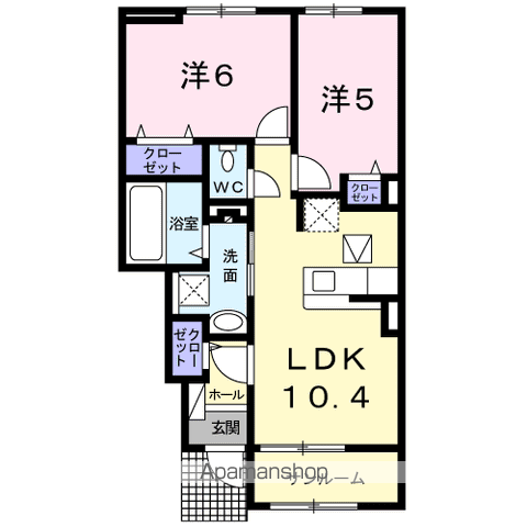 ローズ ガーデン弐番館の間取り写真