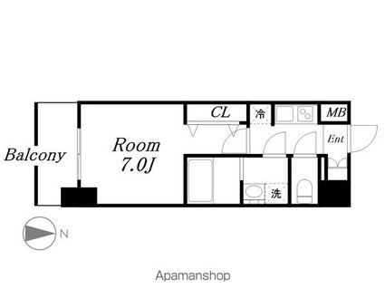 ＳーＲＥＳＩＤＥＮＣＥ尾頭橋ｃｌａｒｉｔｙ[1K/23.29m2]の間取図