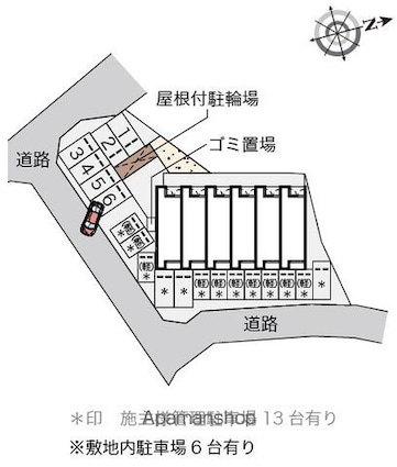 レオネクストしまなみⅡ[1K/31.42m2]の配置図