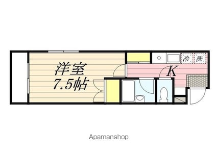 パレスサンミ[1K/23.11m2]の間取図