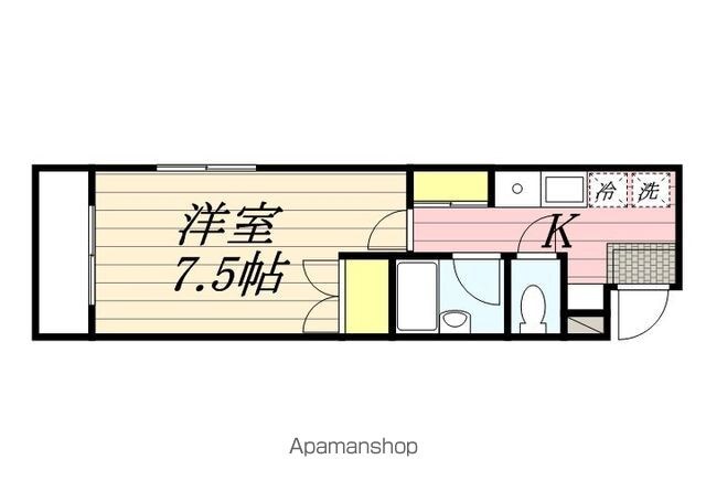 パレスサンミ[1K/23.11m2]の間取図