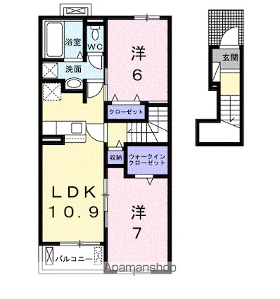 熊本県八代市古閑中町[2LDK/58.67m2]の間取図