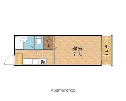 パティオ新森[1K/20m2]の間取図