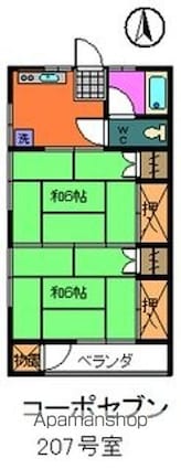 コーポセブン[2K/36.45m2]の間取図