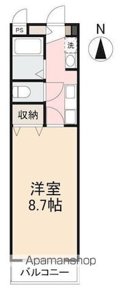 Ｌｉｖｅ２１[1K/27m2]の間取図