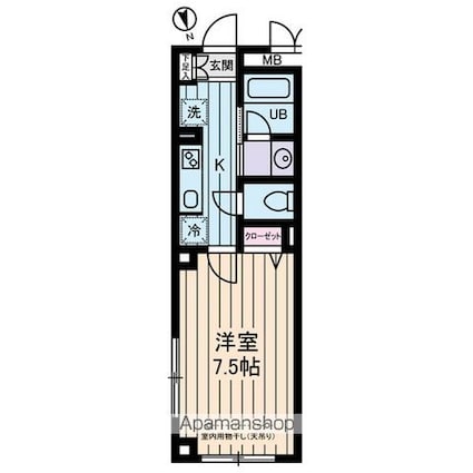 東京都文京区湯島２丁目[1K/24.12m2]の間取図