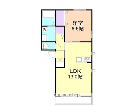 シャーメゾンＷＩＬＬ[1LDK/47.6m2]の間取図