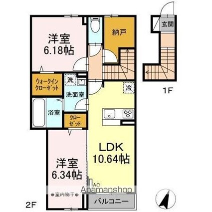 セレナ[2LDK/62.92m2]の間取図