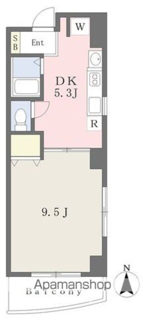 ドミール・マイアミ[1DK/31m2]の間取図