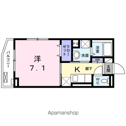 Ｆｏｒｅｓｔ成増[1K/25.34m2]の間取図