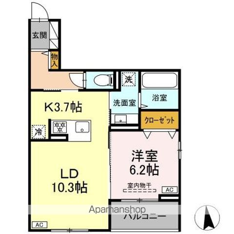 ＣＬＡＳＳＥＵＭ仙台小田原　ＩＶの間取り