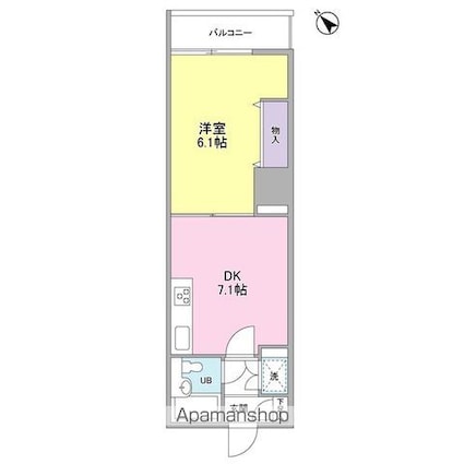 グランドメゾン三軒茶屋[1DK/30.55m2]の間取図