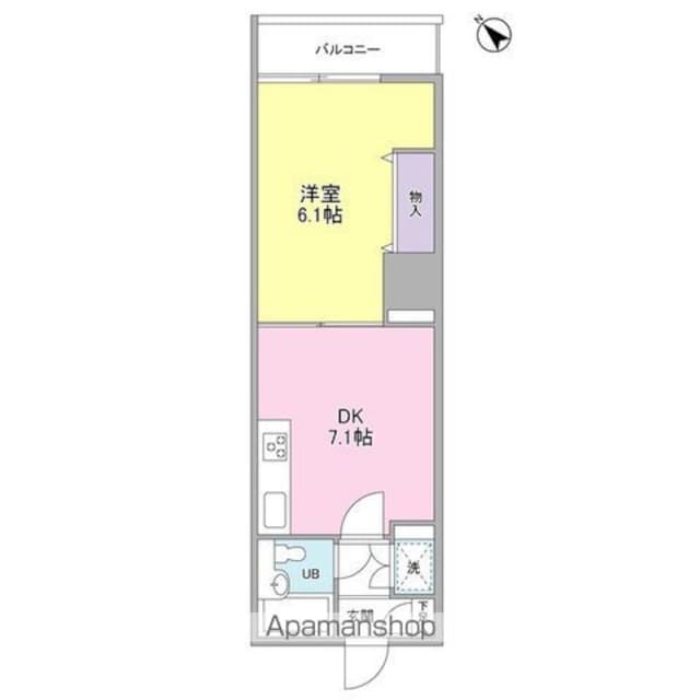 グランドメゾン三軒茶屋[1DK/30.55m2]の間取図