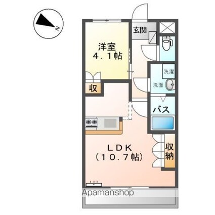 プラスペリティ[1LDK/36m2]の間取図