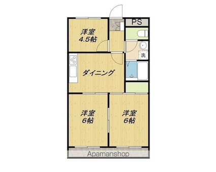 メゾン豊幸[3DK/58m2]の間取図