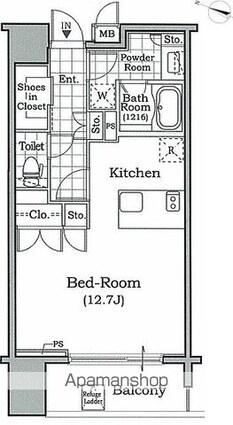 レジディア文京本駒込[1K/37.19m2]の間取図