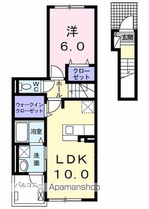 ウィズドリーム[1LDK/44.88m2]の間取図