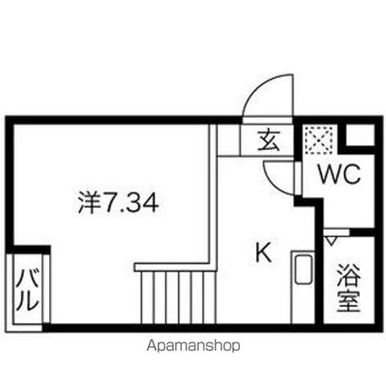 ピアチェーレ新栄[1K/25.8m2]の間取図