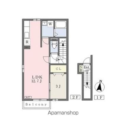 カンタービレ[1LDK/41.54m2]の間取図