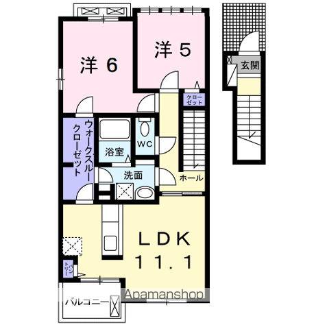 コンフィチュールⅠの間取り