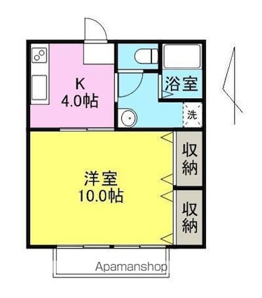 香川県高松市成合町[1K/35.91m2]の間取図