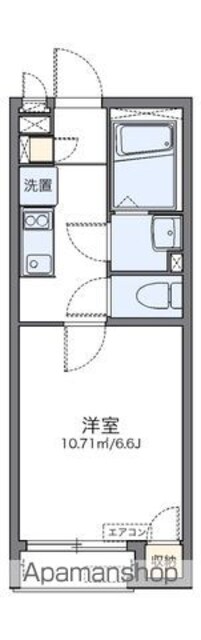 レオネクストグレシア　井口[1K/21.68m2]の間取図