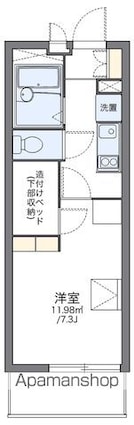 レオパレスハポネスⅢ[1K/20.81m2]の間取図