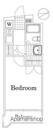ウィンベルソロ狛江[1K/24.47m2]の間取図