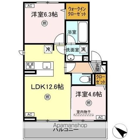 DーROOM別所町B棟の間取り写真