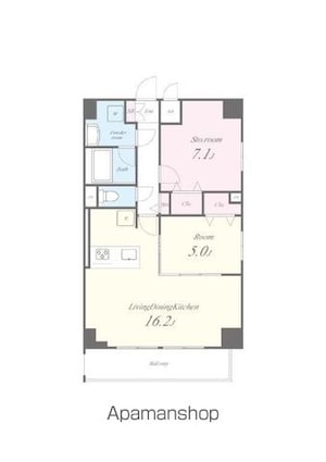 第一辻ビル[1SLDK/62.14m2]の間取図