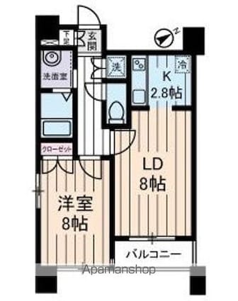 東京都中野区東中野３丁目[1LDK/40.26m2]の間取図
