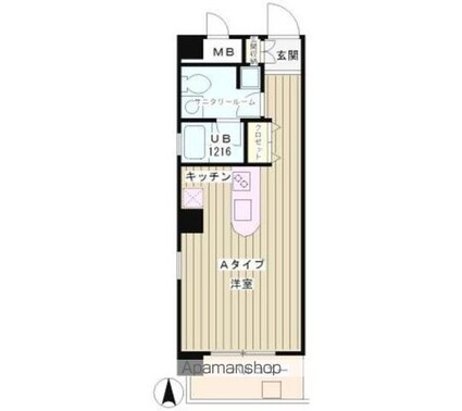 Ｆｉｎｅ　Ｃｒｅｓｔ[1K/30.48m2]の間取図