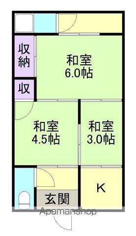 和歌山市有本のアパートの間取り