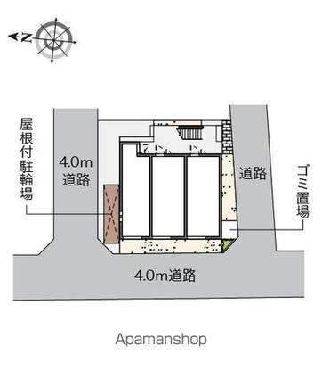 クレイノシャイン[1K/22.4m2]の配置図