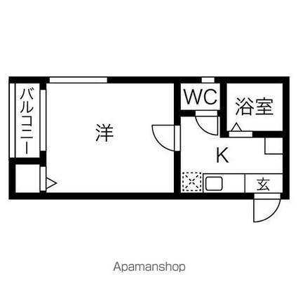 コンフォート吹上[1K/18.78m2]の間取図