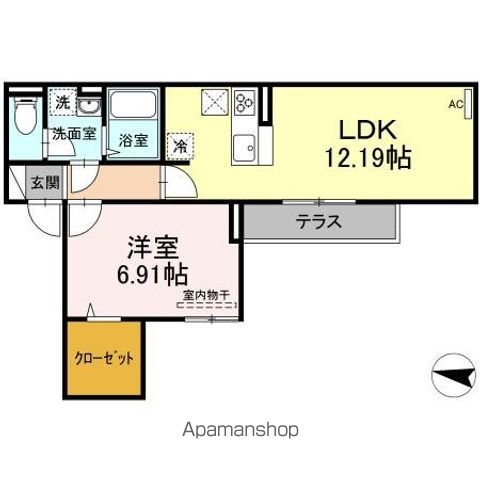 アナシエ赤塚 103 ｜ 東京都板橋区赤塚５丁目1-8（賃貸アパート1LDK・1階・44.99㎡） その2