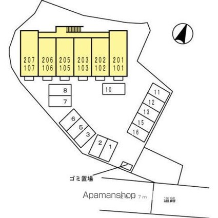 Ｄーｒｏｏｍ　Ｎ．大谷[1K/30.03m2]の配置図