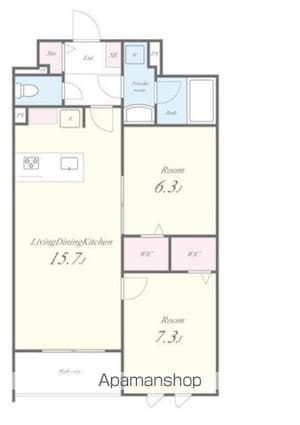 Ｓｔａｄｔ　Ｎｅｒｉｍａーｋａｓｕｇａｃｈｏ[2LDK/64.42m2]の間取図