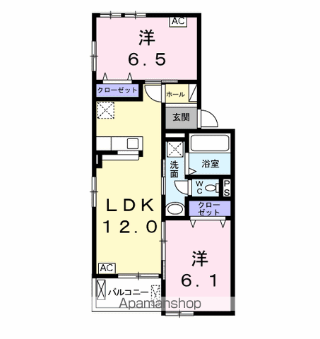 【岐阜市東鶉のアパートの間取り】