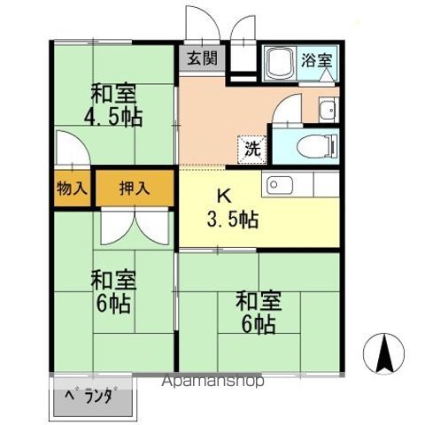 レスト北新川 B棟の間取り写真