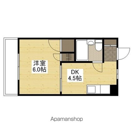 広島県広島市南区東雲本町２丁目[1DK/20m2]の間取図