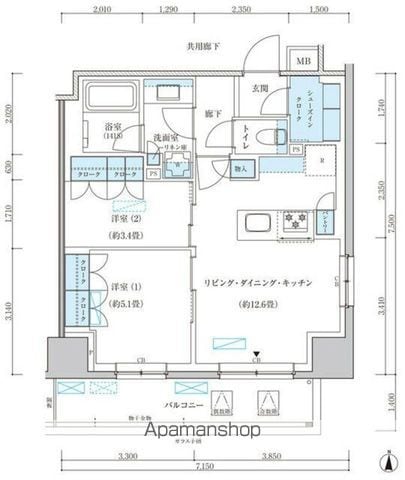 パークアクシス池袋イーストの間取り写真