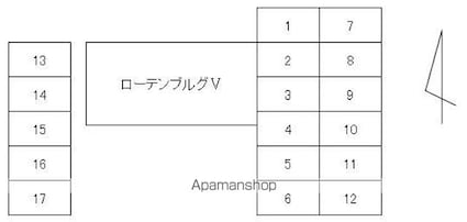 香川県高松市松縄町[1K/26m2]の配置図