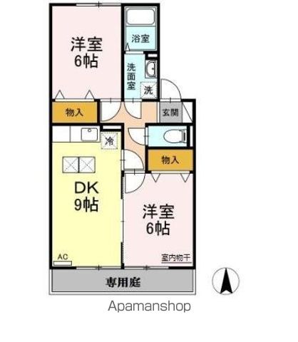 青梅市新町のアパートの間取り