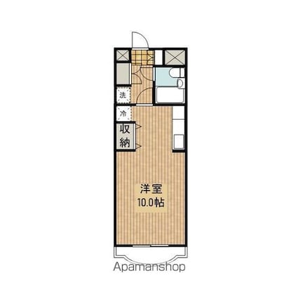 シタラレジデンス[1R/27.9m2]の間取図