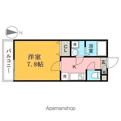 リブリ・ＬＥＧＡＣＹ[1K/26.08m2]の間取図