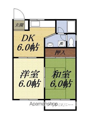 セゾン浅岡の間取り写真